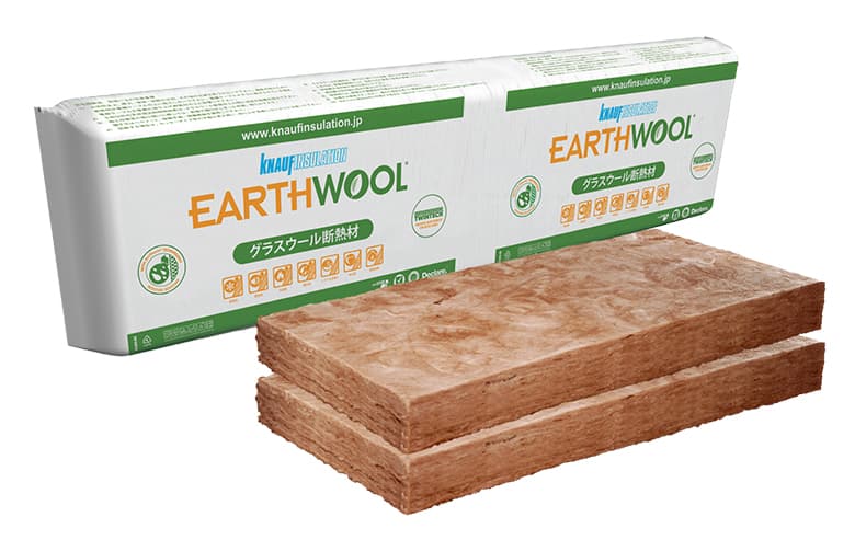 【アースウール】EARTHWOOL®高性能グラスウール断熱材  バットタイプ 密度 16kg/m3