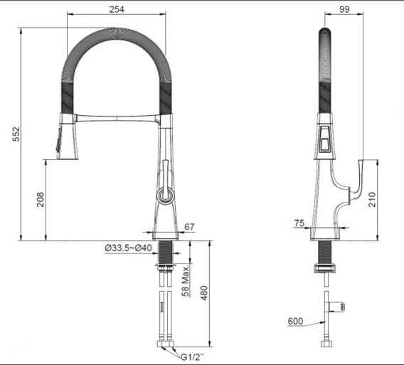 グレイズ セミプロ キッチン混合水栓(JWWA認証品)
