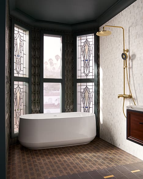 オケージョン 2wayサーモ シャワーコラム φ254mm