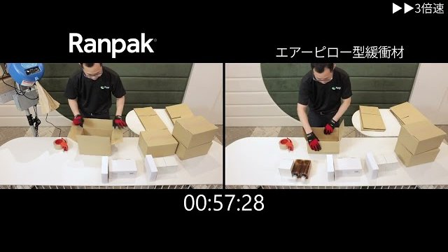 Ranpak® 梱包スピード比較実験/国際紙パルプ商事株式会社 / SHIFT ON