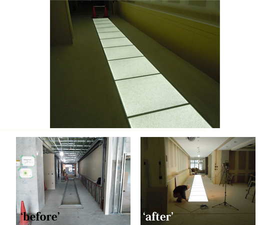 「光り床」施工写真