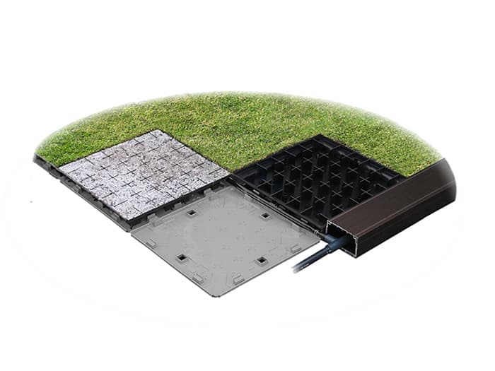 耐風圧設計の屋上緑化システム“スクエアターフLight”