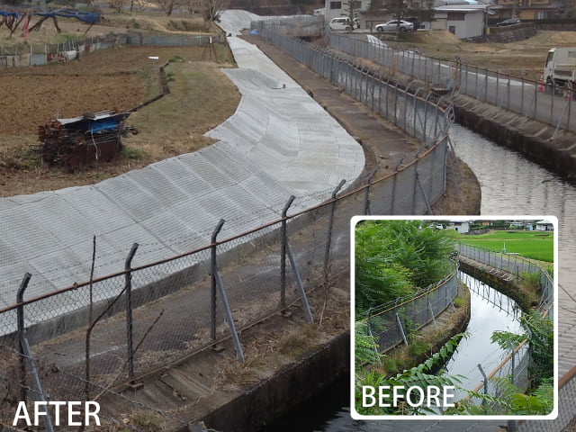 のり面向け防草マット【マルチマット】