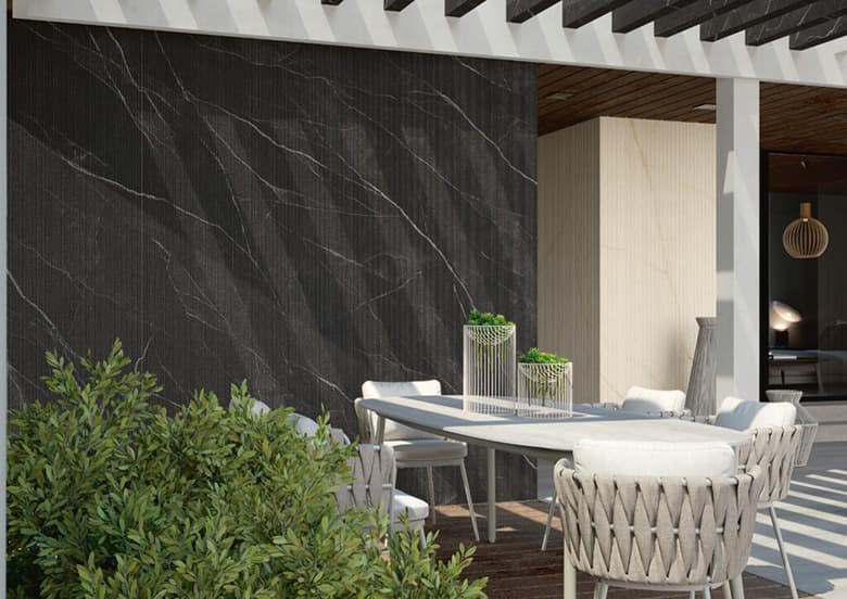 LAMINAM 大判磁器質セラミックタイル(DIAMONDシリーズ/黒系)