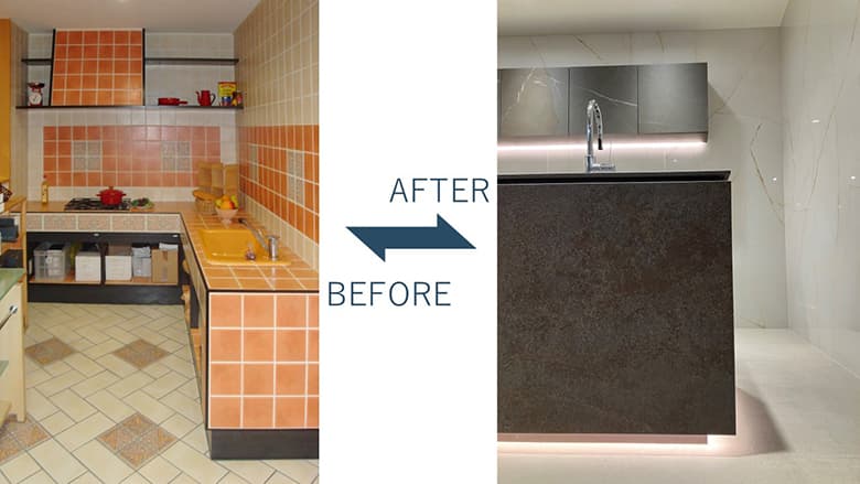 【住宅リフォーム案件の課題解決】業界最薄3.5mm厚大判タイル