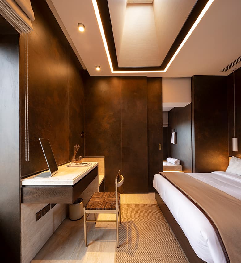 【ホテル施工事例】大判セラミックタイル