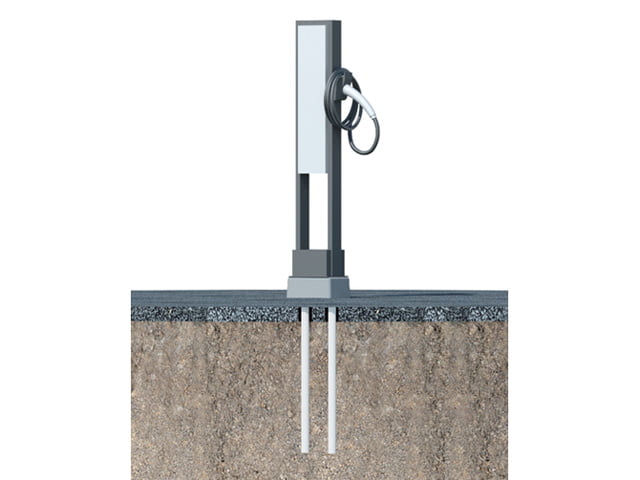 EV車充電器設置用の基礎工法【スパイクベース】