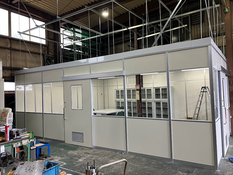 ワークステーション【ファクトリーブース～天井付アルミパーティション～】