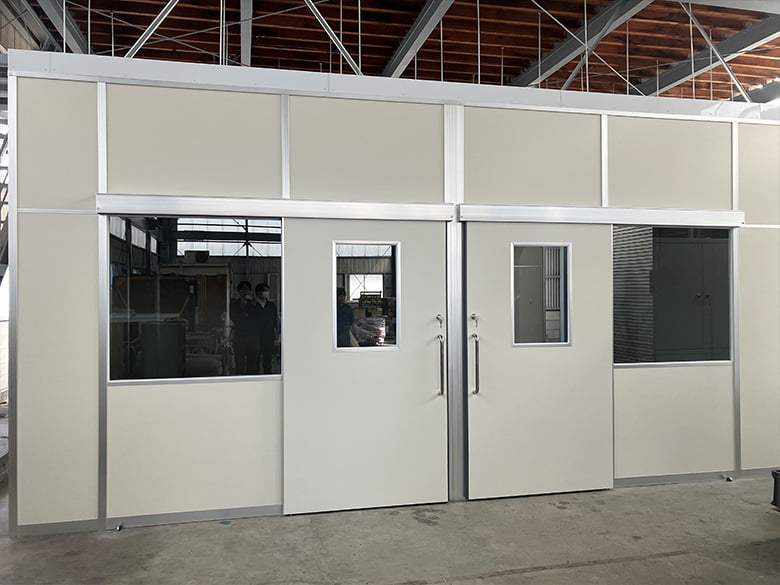 【材工承ります】ワークステーション【ファクトリーブース～天井付アルミパーティション～】