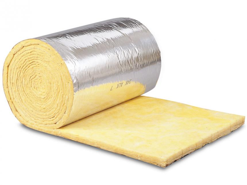 空調ダクトの保温・保冷向けロールタイプのグラスウール【マグロールアルミ】