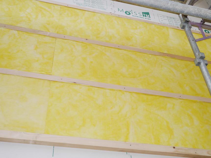 外壁の付加断熱工法専用32K高性能グラスウールボード【付加断ボード】