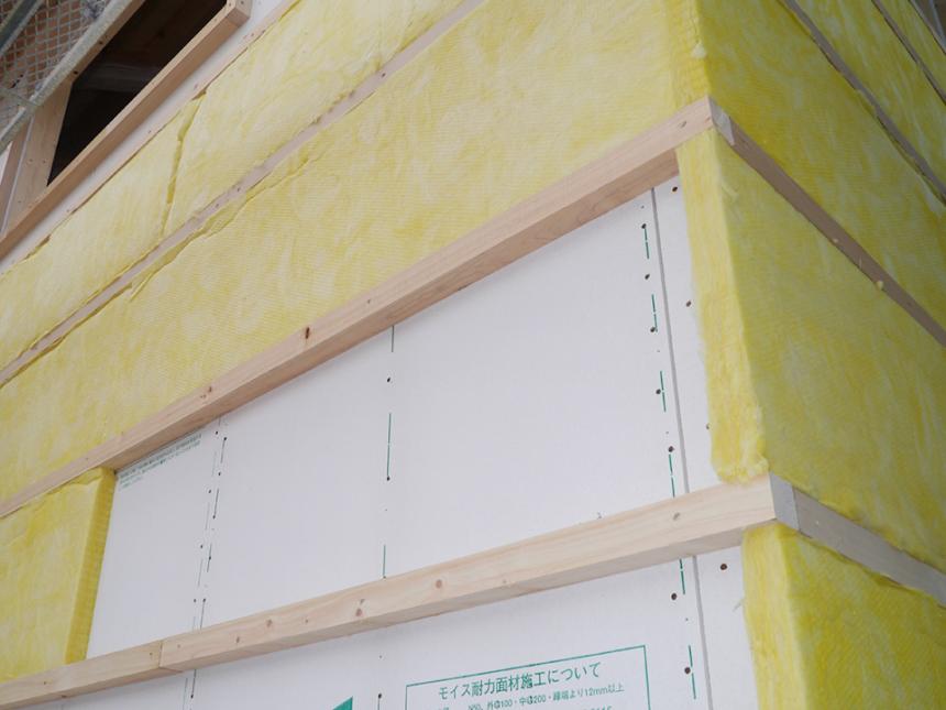 外壁の付加断熱工法専用32K高性能グラスウールボード【付加断ボード】