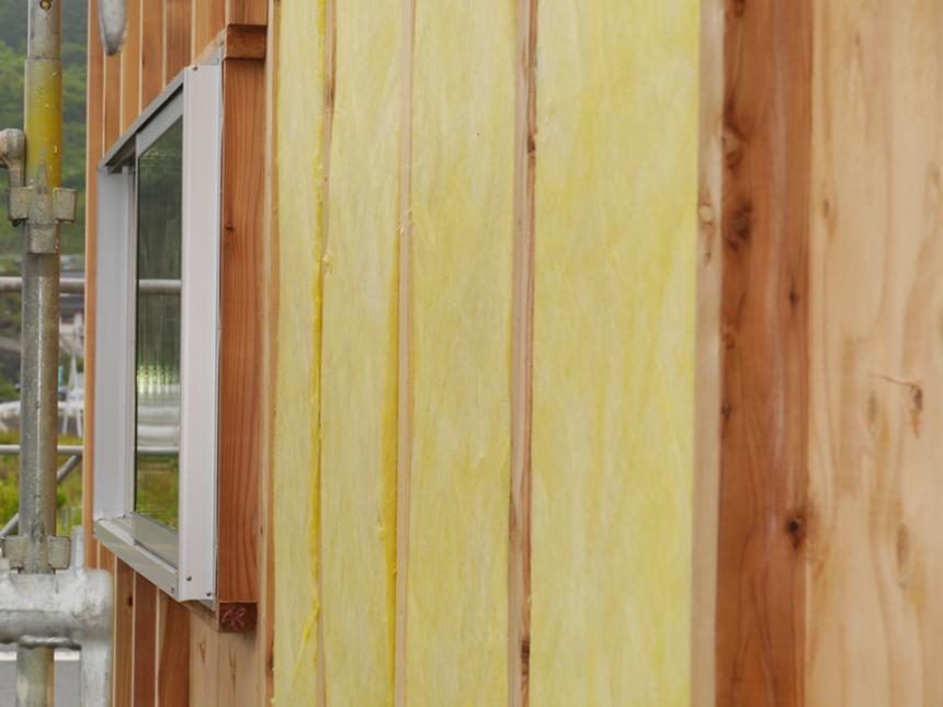 外壁の付加断熱工法専用32K高性能グラスウールボード【付加断ボード】