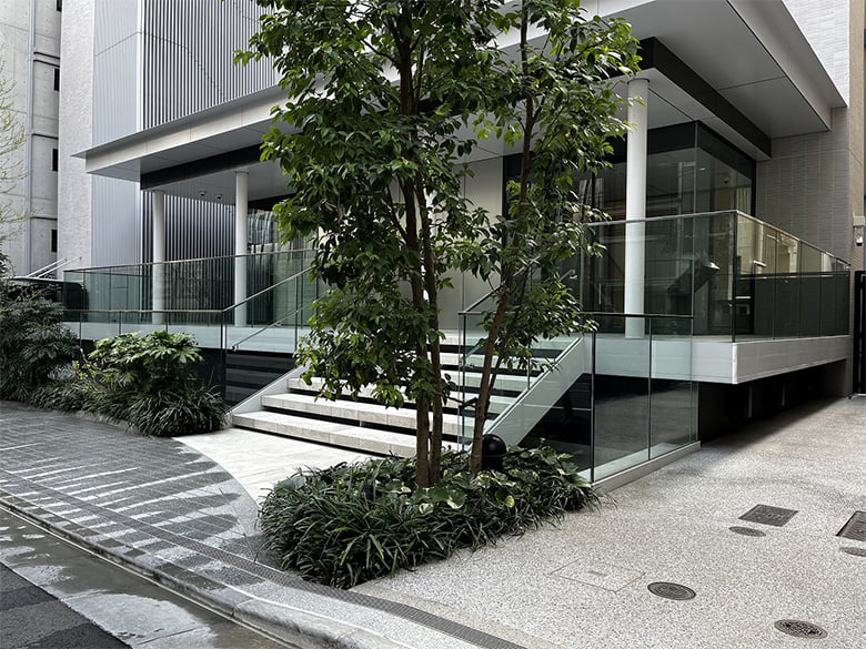 自立ガラス手摺