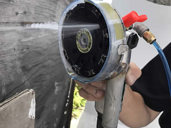 ウォータークリーンSG工法<(湿式)集塵装置付きグラインダー工法>