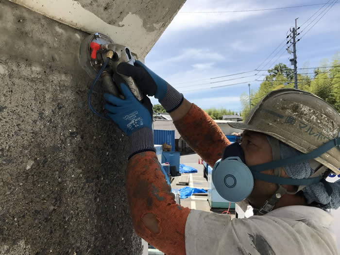 ウォータークリーンSG工法<(湿式)集塵装置付きグラインダー工法>