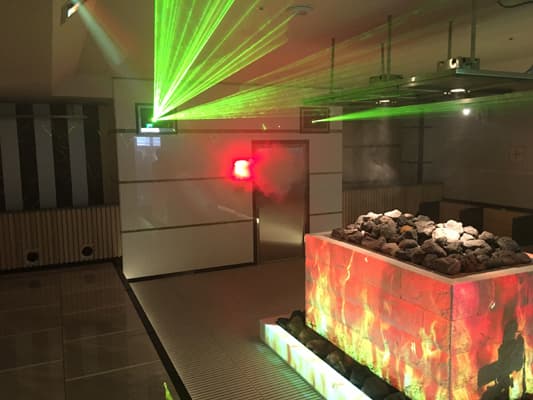 天井のプロジェクションマッピング