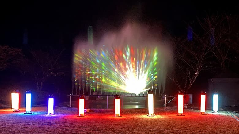 ウォーター・ミストスクリーン・レーザー・映像の演出