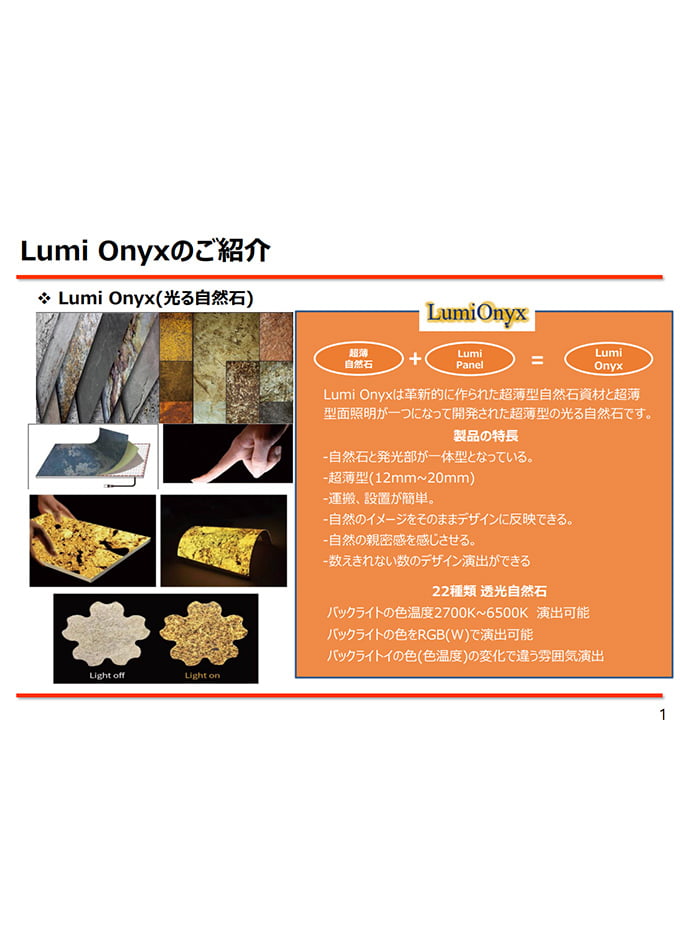 LUMI ONYX カタログ