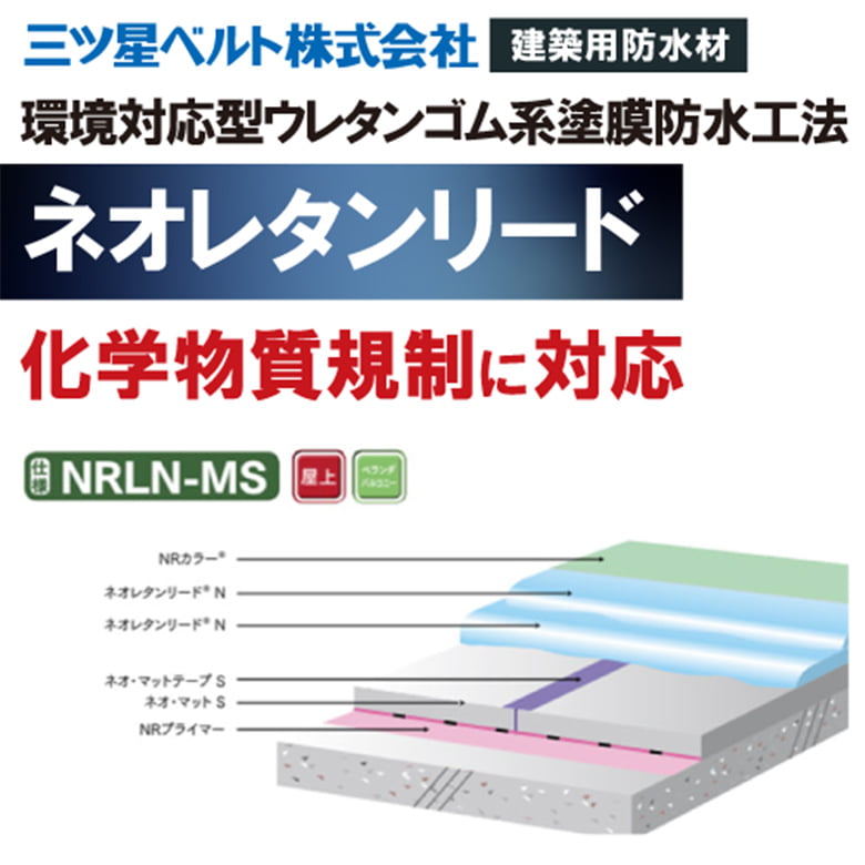 ネオレタンリード【環境対応型ウレタンゴム系塗膜防水工法】