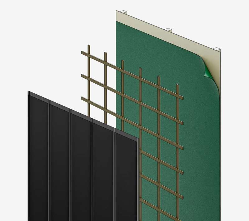 外壁材一体型太陽光パネル Wall–1/株式会社モノクローム