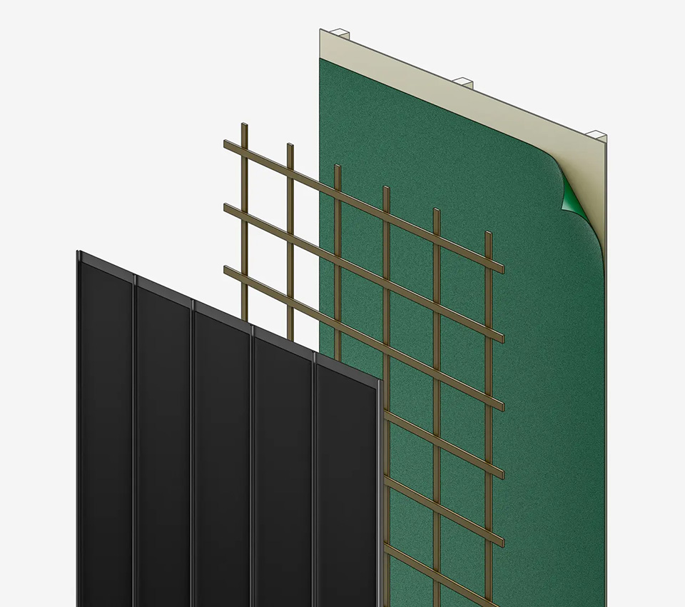 外壁材一体型太陽光パネル Wall–1