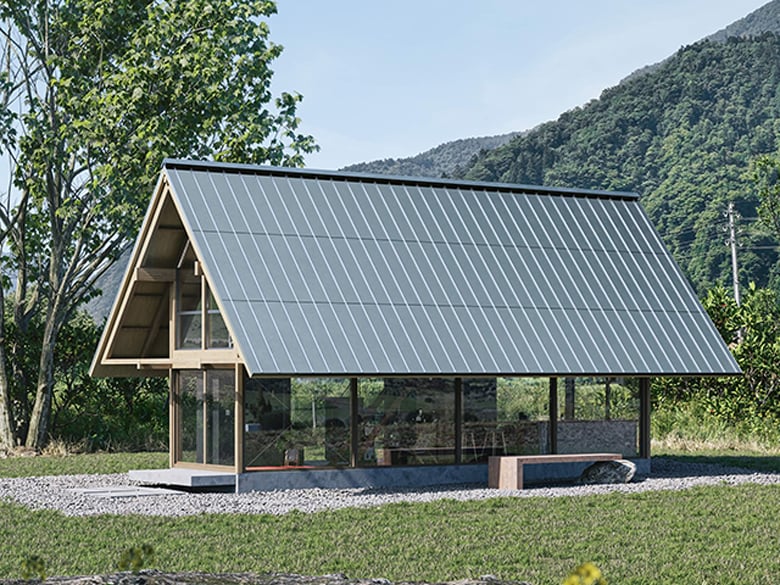 屋根一体型太陽光パネルRoof–1 (silver)