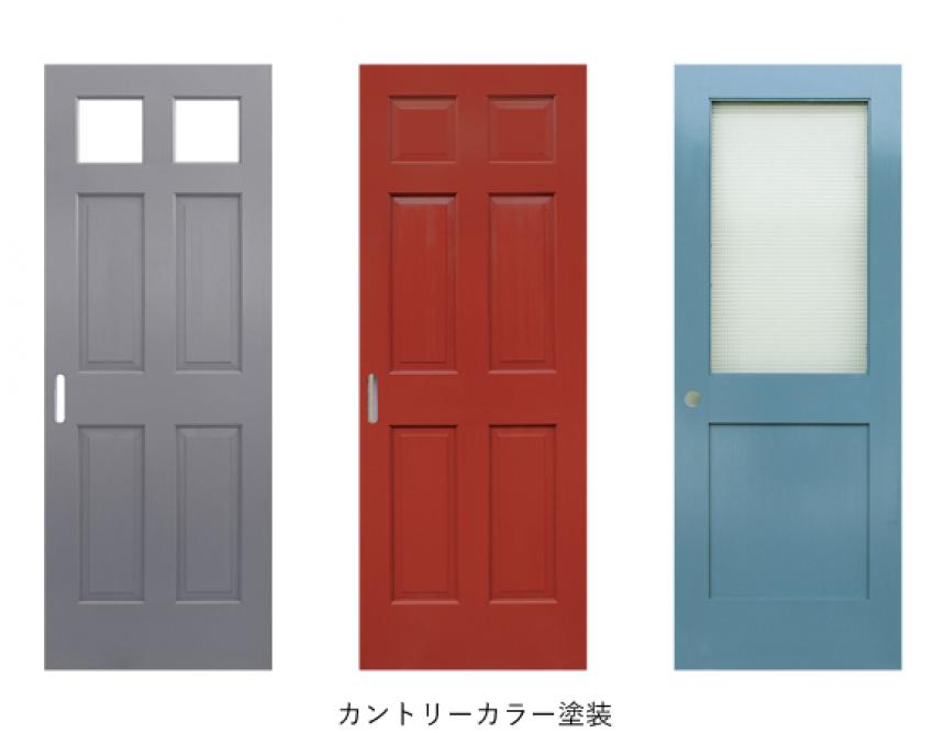 木製室内ドアに 「H.P door 塗装サービス」