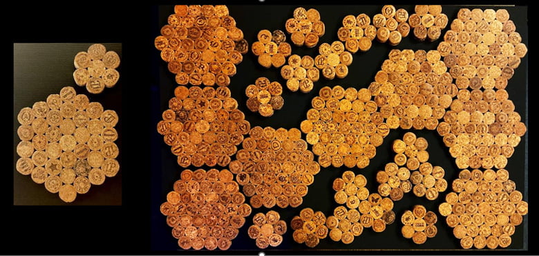 CIRCLE OF CORK Wall Materials【ワイン栓プレート(ハニカム) / Sサイズ】