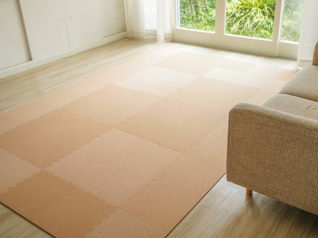 ペットに最適!芯までコルクの日本製コルクマット