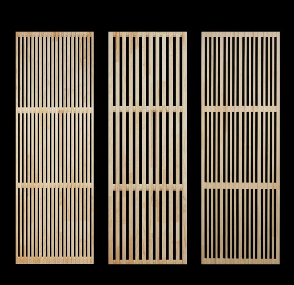天然木の透かし彫り組子風パネル|DSパネル 縦格子