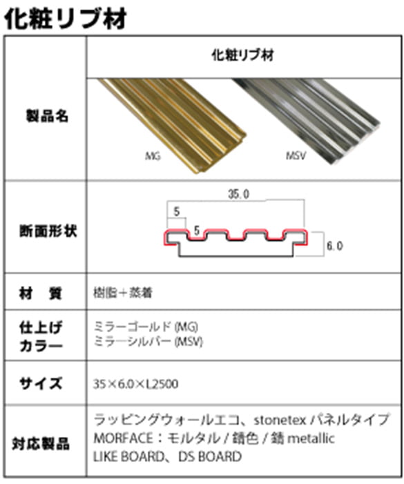 化粧目地材&コーナー材
