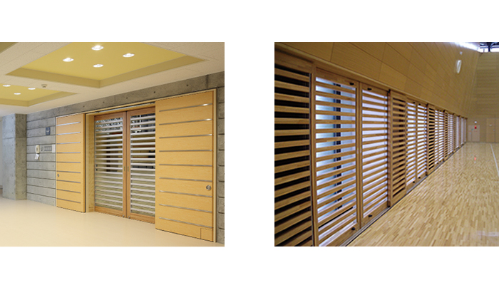 複合防球格子建具【ボールガード】