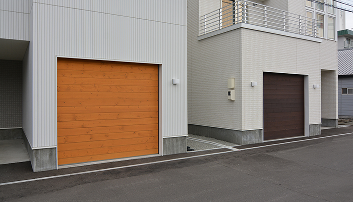 電動木製ガレージドア「ウッデイ」防火設備EB(遮炎性能)・EC(準遮炎性能)タイプ