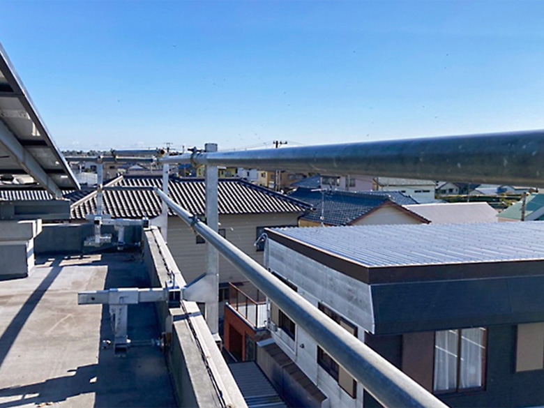 屋上用仮設手すり(パラペットポストV3)