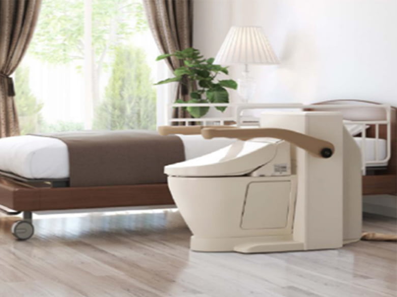 ベッドサイド水洗トイレ/日建リース工業株式会社