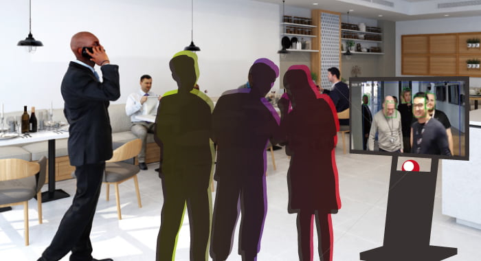 複数人一括検温サイネージ