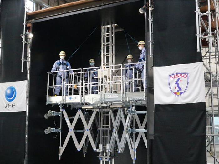 プラントメンテナンス用伸縮足場【アンブレラ・デッキ】