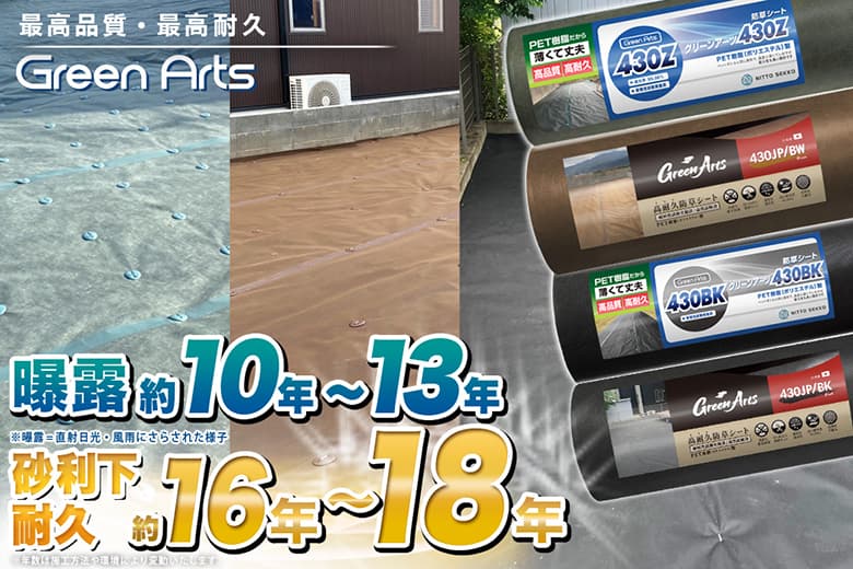 防草シート GreenArts430Z・430BW、430JP/BW・430BK、430JP/BK
