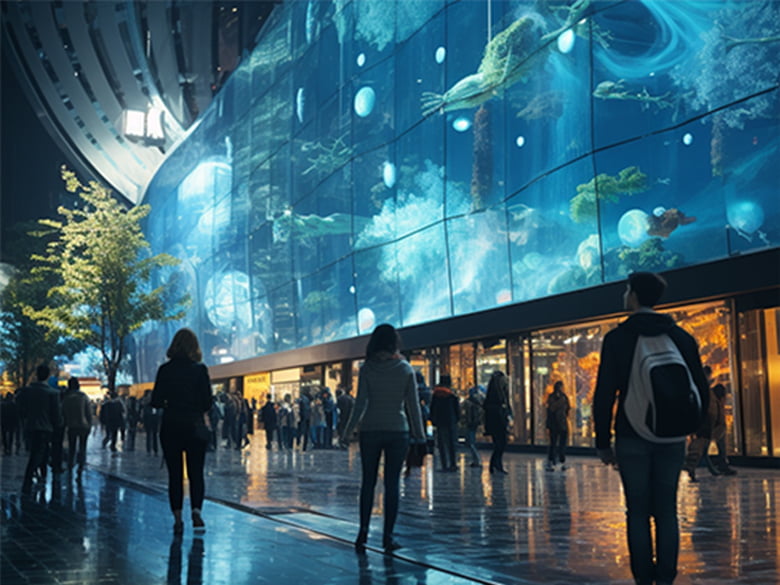 フィルム型LEDビジョン Mirageシリーズ