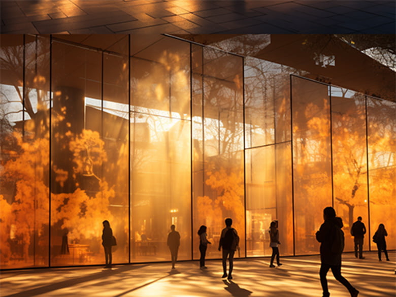 フィルム型LEDビジョン Mirageシリーズ