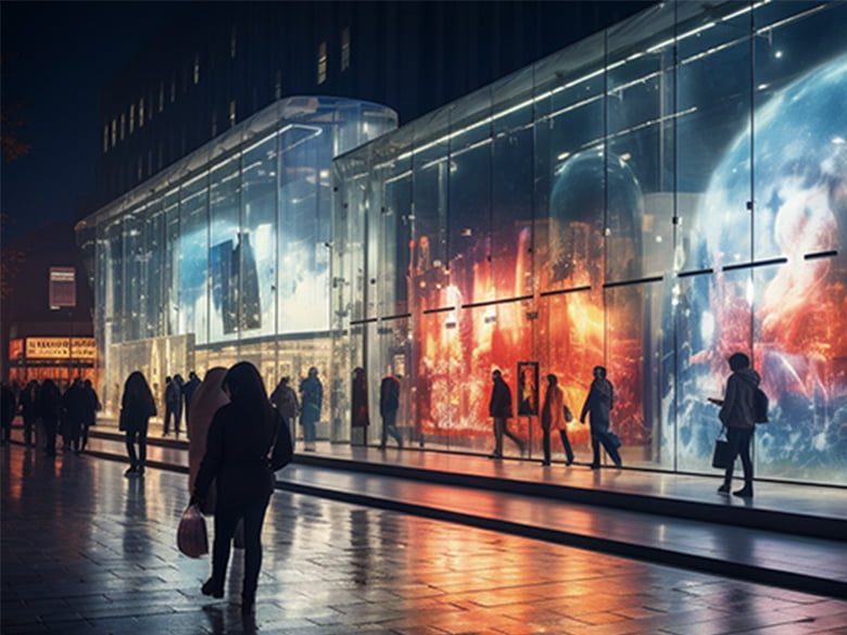 フィルム型LEDビジョン Mirageシリーズ