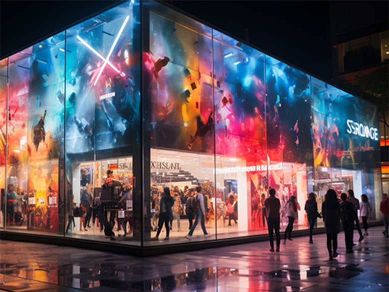 メッシュ型LEDビジョン Riddleシリーズ