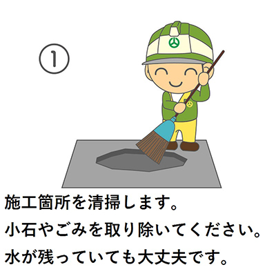 全天候型高耐久常温アスファルト合材「楽ファルト」