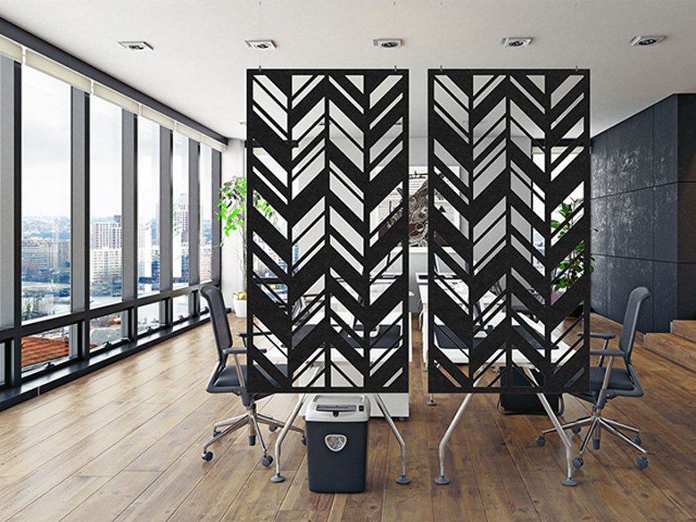 吸音パネル(彫刻されたのれん)