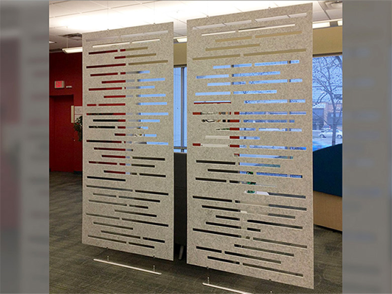 吸音パネル(彫刻されたのれん)