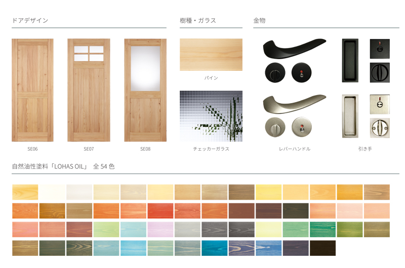LOHAS material無垢建具 TP model【室内用ドア】