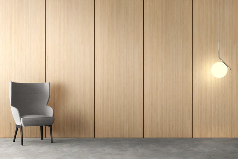 人工杢突板不燃化粧パネル/Flat funen panel design