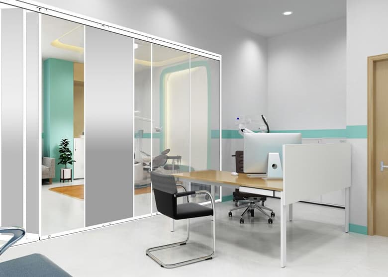 調光移動間仕切「FOGMO」/岡田装飾金物株式会社