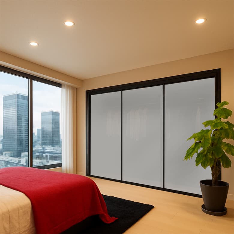 調光移動間仕切「FOGMO」/岡田装飾金物株式会社